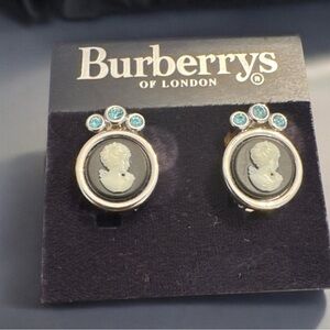 Burberrys Silver-tone Cameo Clip Earrings
